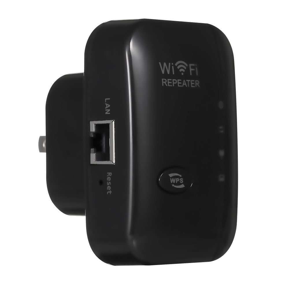 300M WiFi Signal Amplifier & Range Extender with Dual Internal Antennas | EU Plug | Home & Office - White