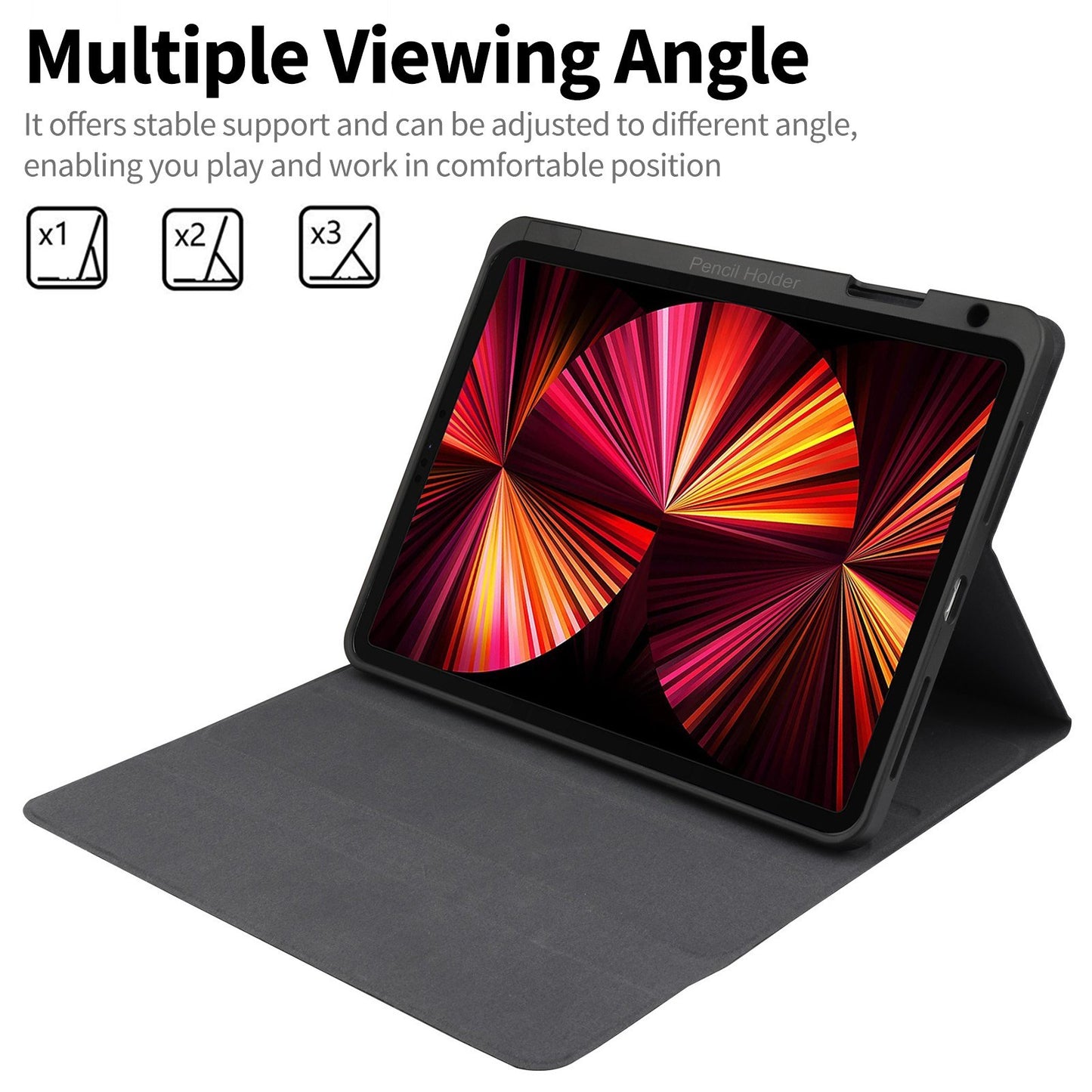 Black Detachable Bluetooth Keyboard & Protective Case for iPad Air 3, Pro 10.5, iPad 10.2 (2019/2020)
