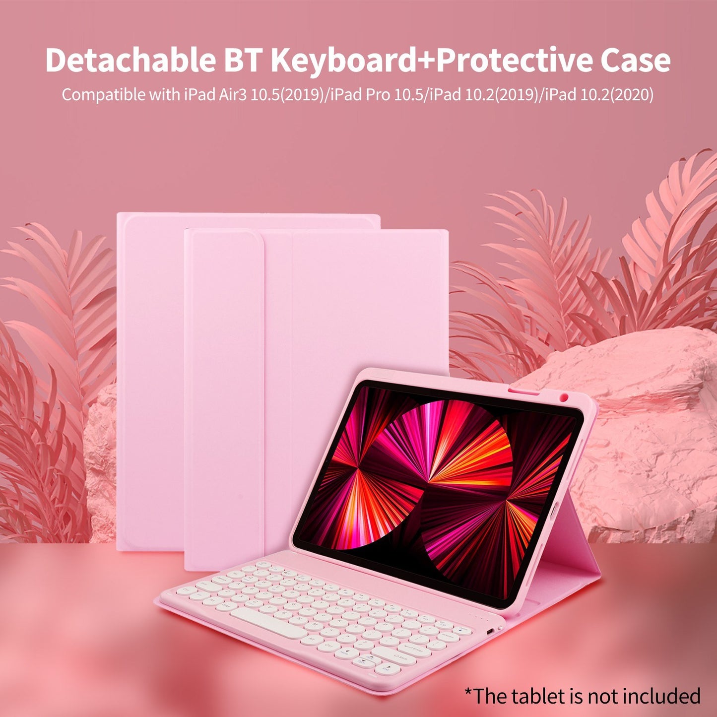 Black Detachable Bluetooth Keyboard & Protective Case for iPad Air 3, Pro 10.5, iPad 10.2 (2019/2020)
