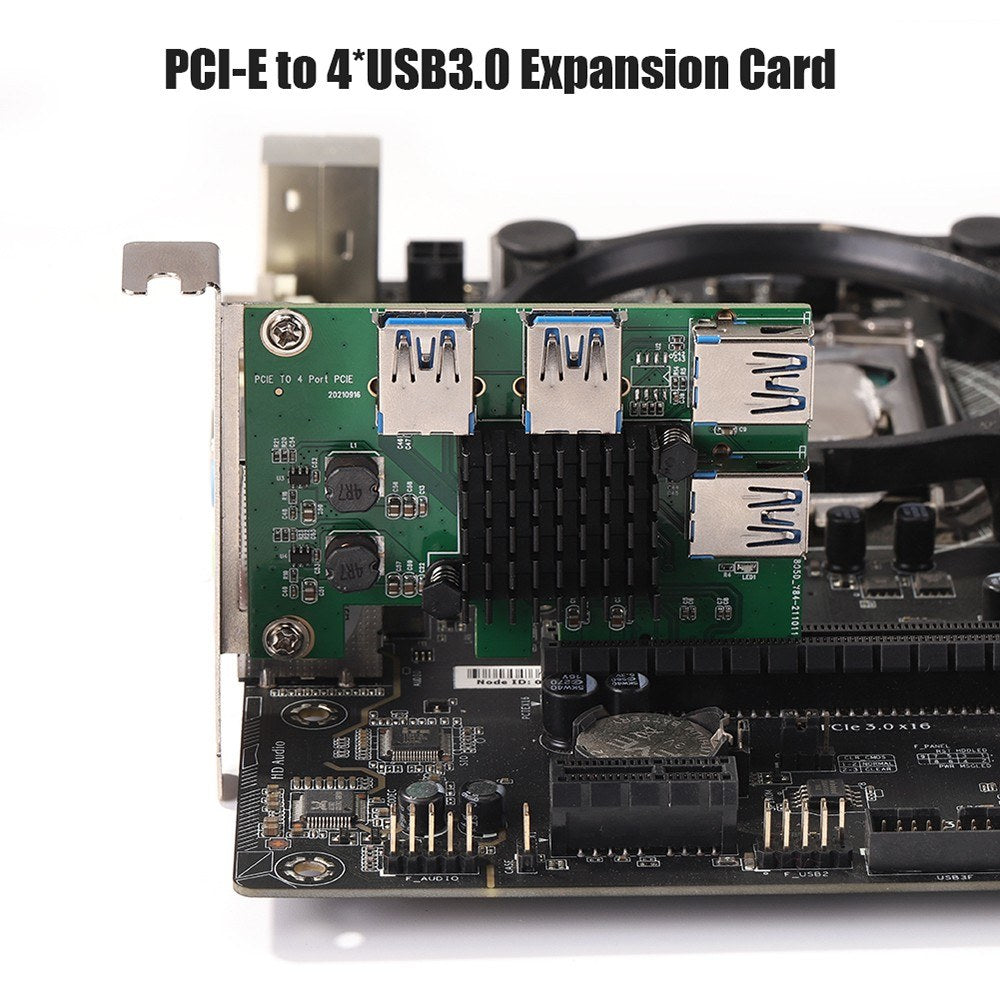 PCI-E X4 to USB 3.0 Adapter Board with 4-Port USB 3.0 Expansion