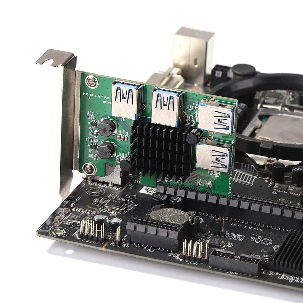PCI-E X4 to USB 3.0 Adapter Board with 4-Port USB 3.0 Expansion