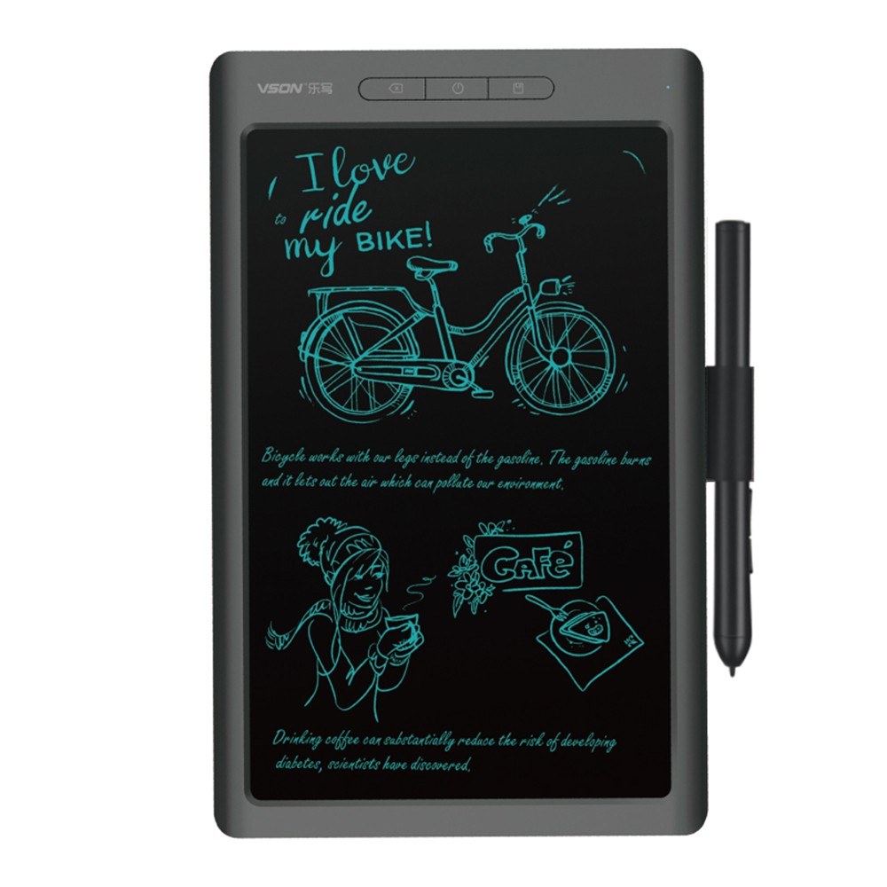Smart Graphics Tablet, VSON Digital Drawing with 8192 Pressure Levels, Synchronous Note Transmission, Grey