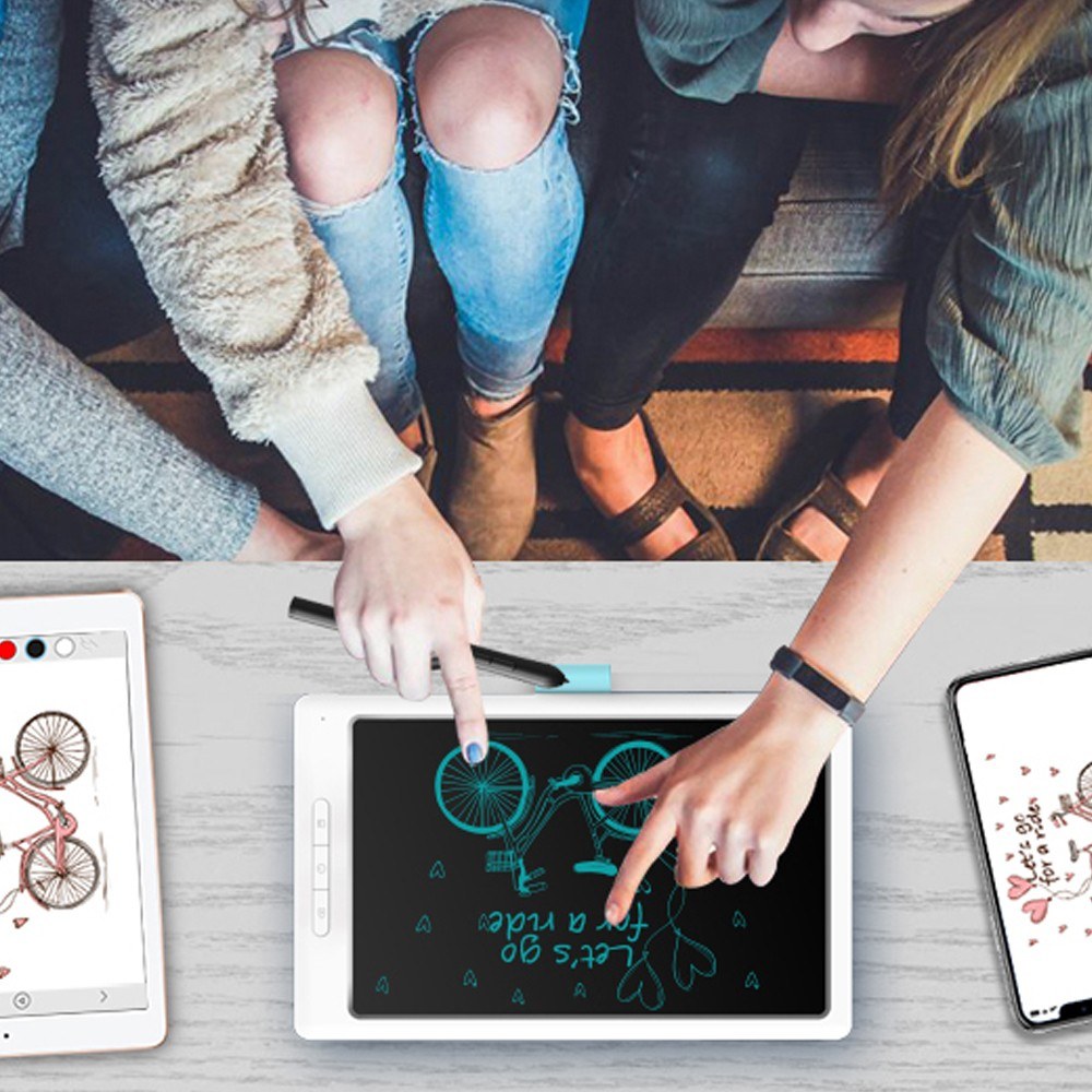 Smart Graphics Tablet, VSON Digital Drawing with 8192 Pressure Levels, Synchronous Note Transmission, Grey