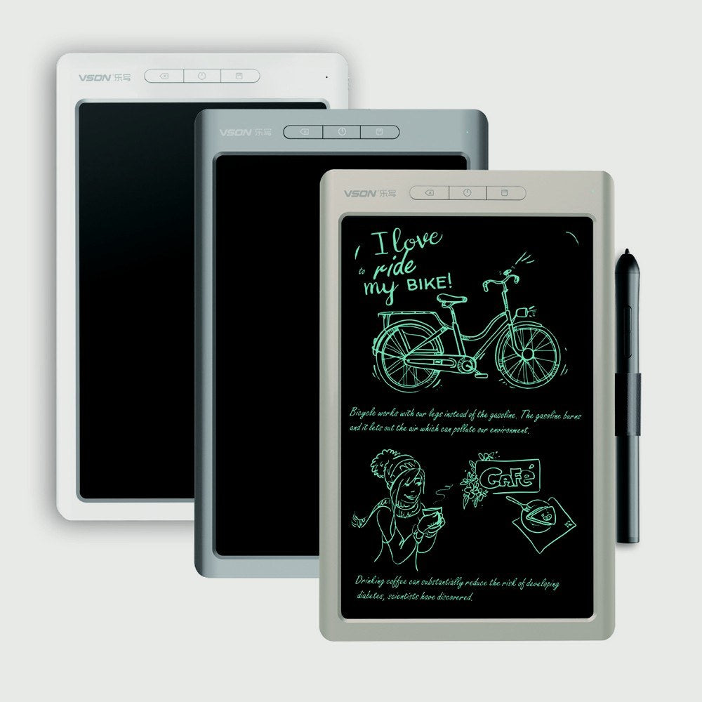 Smart Graphics Tablet, VSON Digital Drawing with 8192 Pressure Levels, Synchronous Note Transmission, Grey