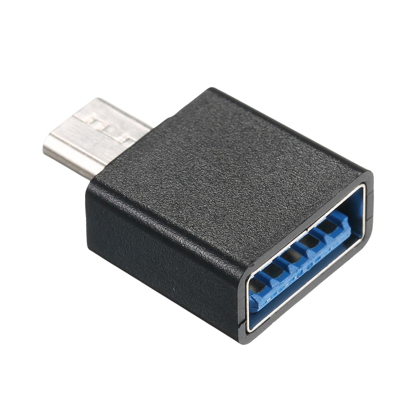Portable OTG USB 2.0 Adapter - Mini Aluminum for iOS Devices, Black