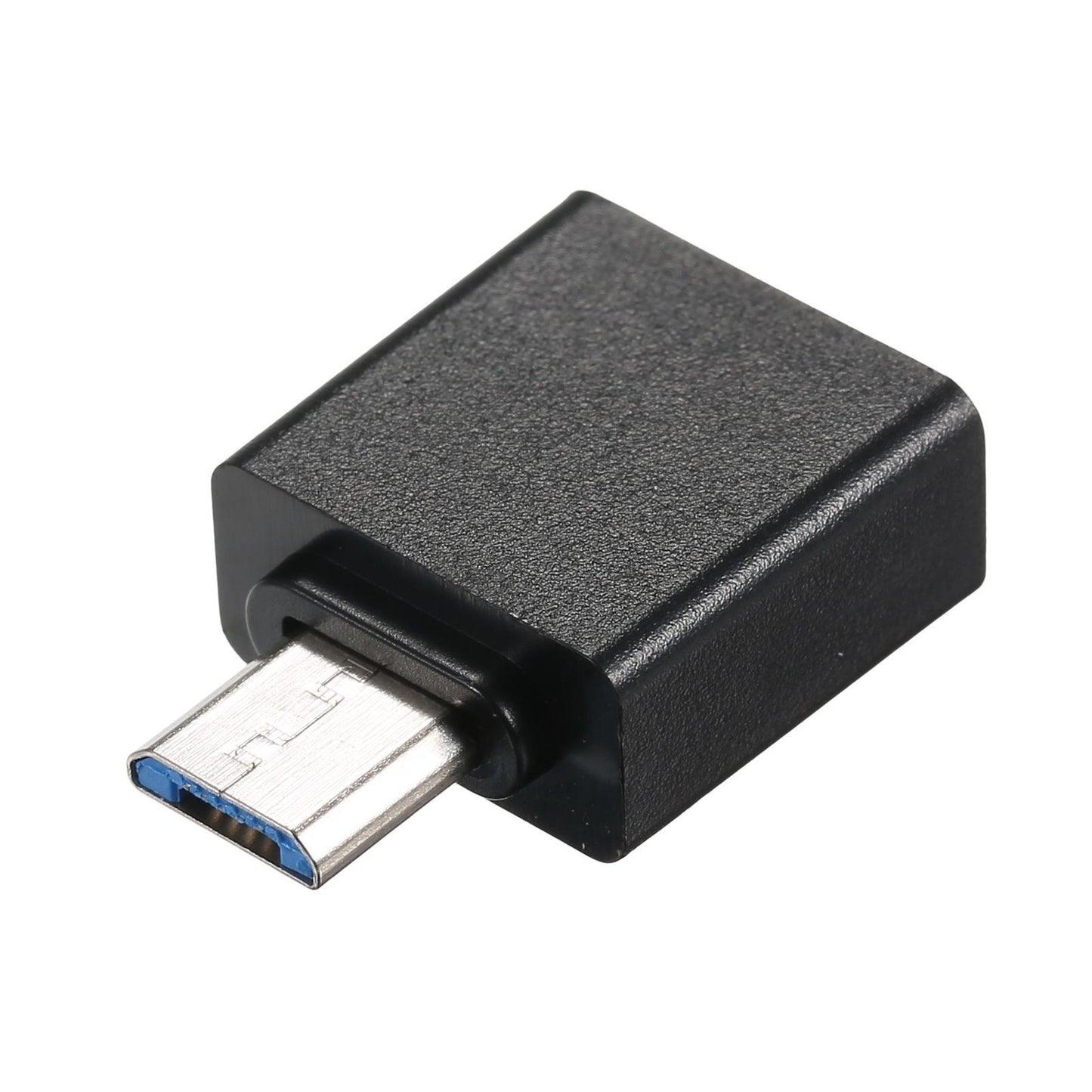 Portable OTG USB 2.0 Adapter - Mini Aluminum for iOS Devices, Black