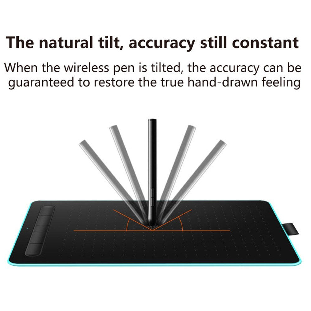 VSON WP9620N Blue Graphics Tablet - 8192 Levels Pressure Sensitivity, 5080 LPI Resolution, 230 PPS Read Speed