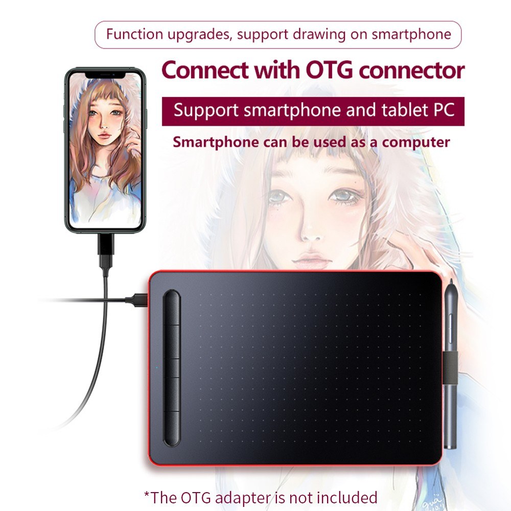 VSON WP9620N Blue Graphics Tablet - 8192 Levels Pressure Sensitivity, 5080 LPI Resolution, 230 PPS Read Speed