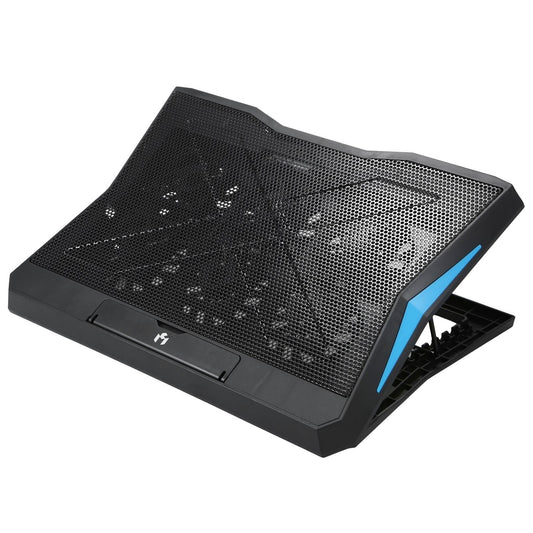 Foldable 6-Fan Laptop Cooler Stand with Low Noise, 6-Level Height Adjustability, Dual USB Ports, Wide Compatibility