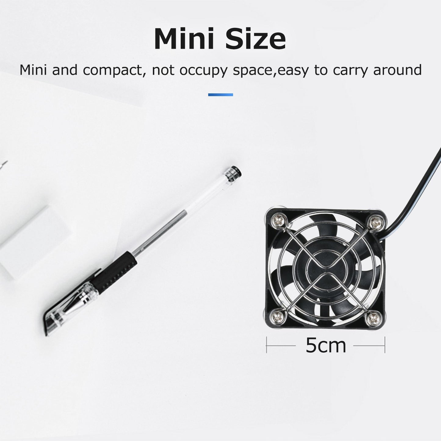 Compact 5cm Phone Cooling Fan with 4 Suction Cups for Fast Heat Dissipation