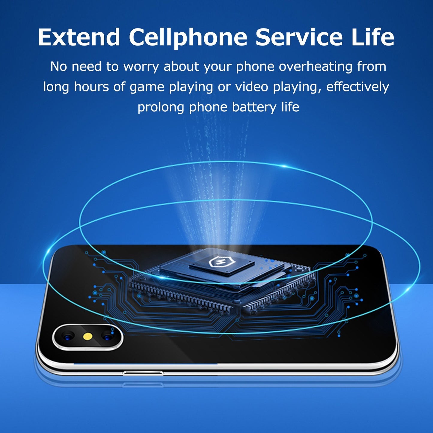 Compact 5cm Phone Cooling Fan with 4 Suction Cups for Fast Heat Dissipation