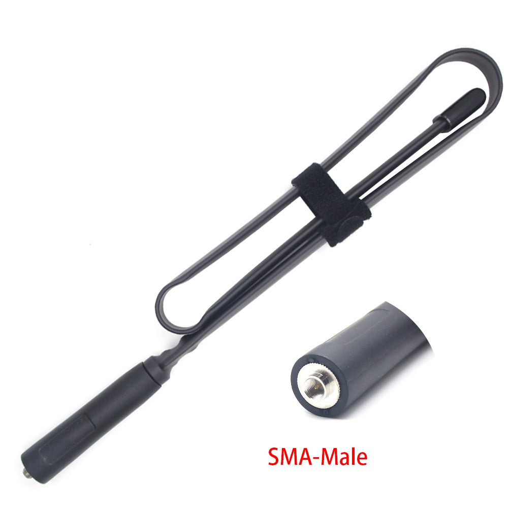 High Gain Foldable Walkie Talkie Antenna SMA-Male 108cm 144/430MHz Wide Compatibility