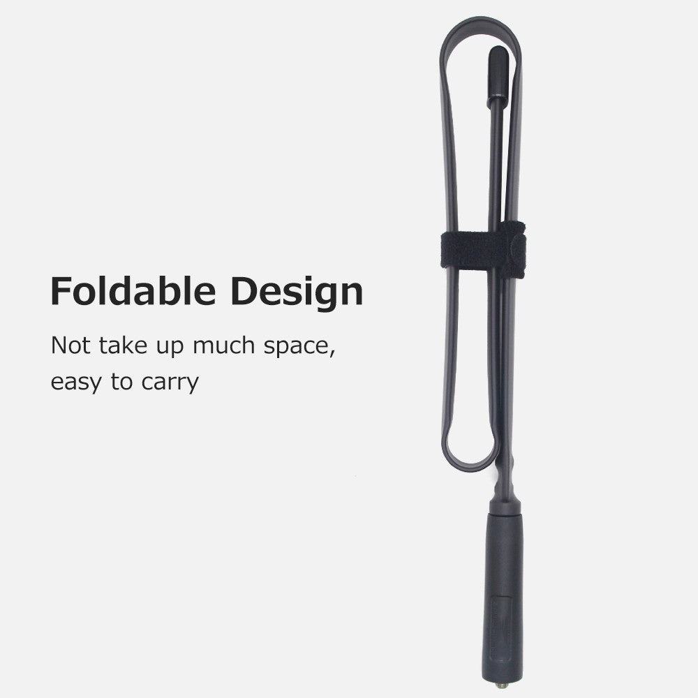 High Gain Foldable Walkie Talkie Antenna SMA-Male 108cm 144/430MHz Wide Compatibility