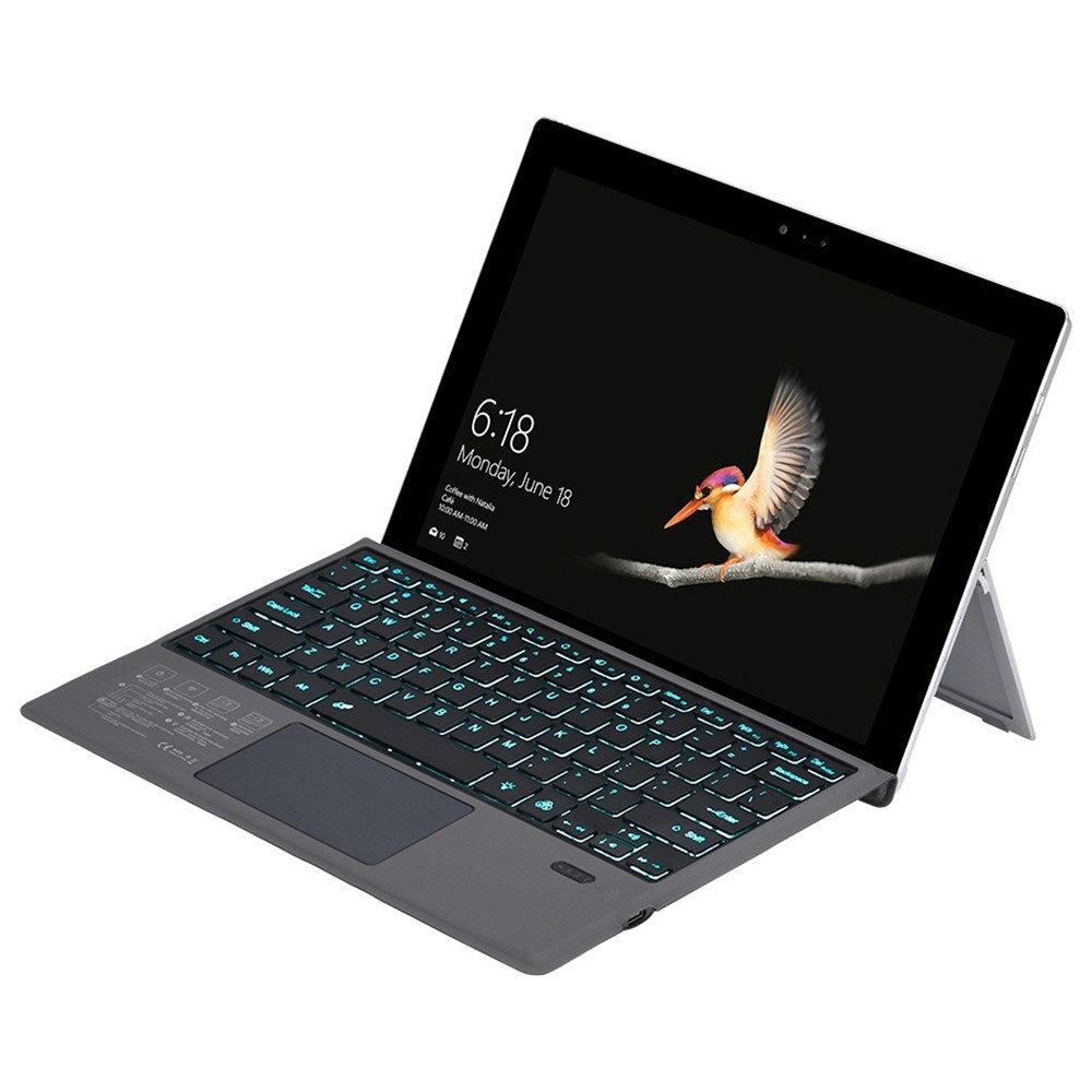 Ultra-Thin Wireless Bluetooth Keyboard with Backlight & Large Touchpad for Surface Pro 3-7