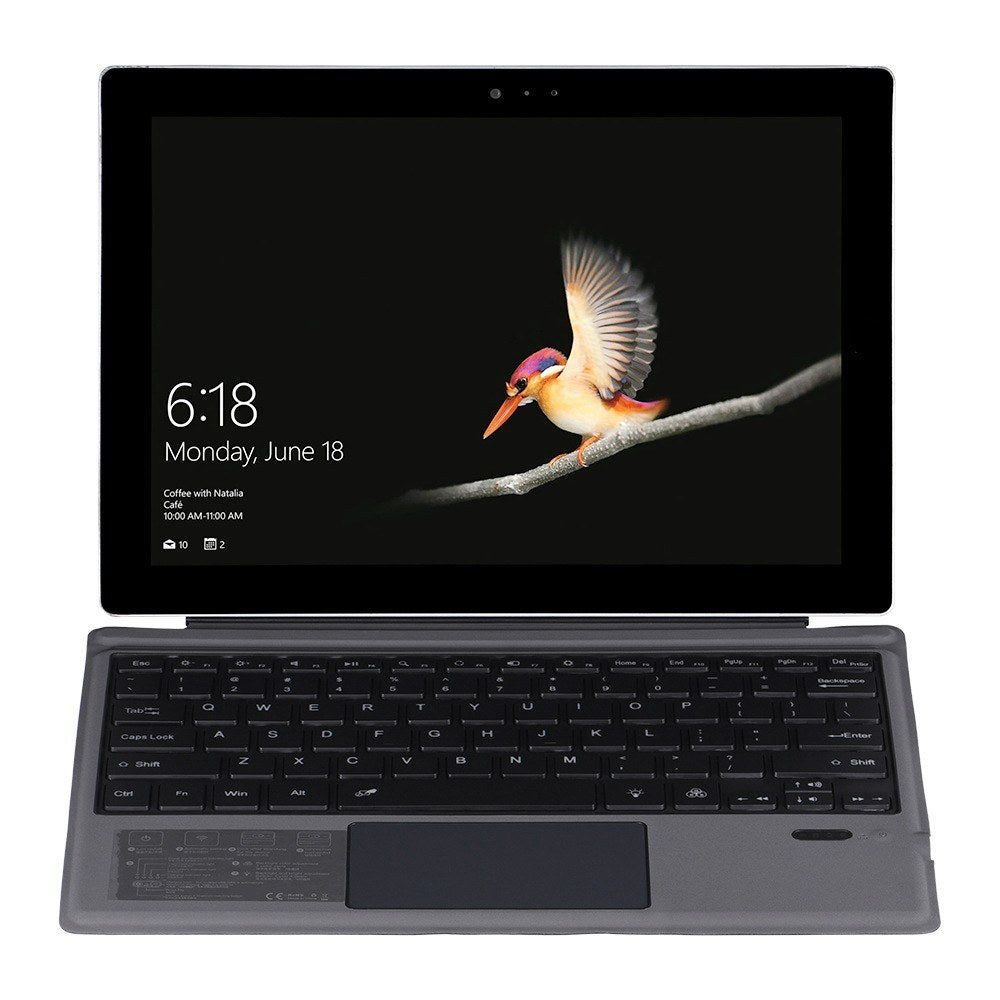 Ultra-Thin Wireless Bluetooth Keyboard with Backlight & Large Touchpad for Surface Pro 3-7