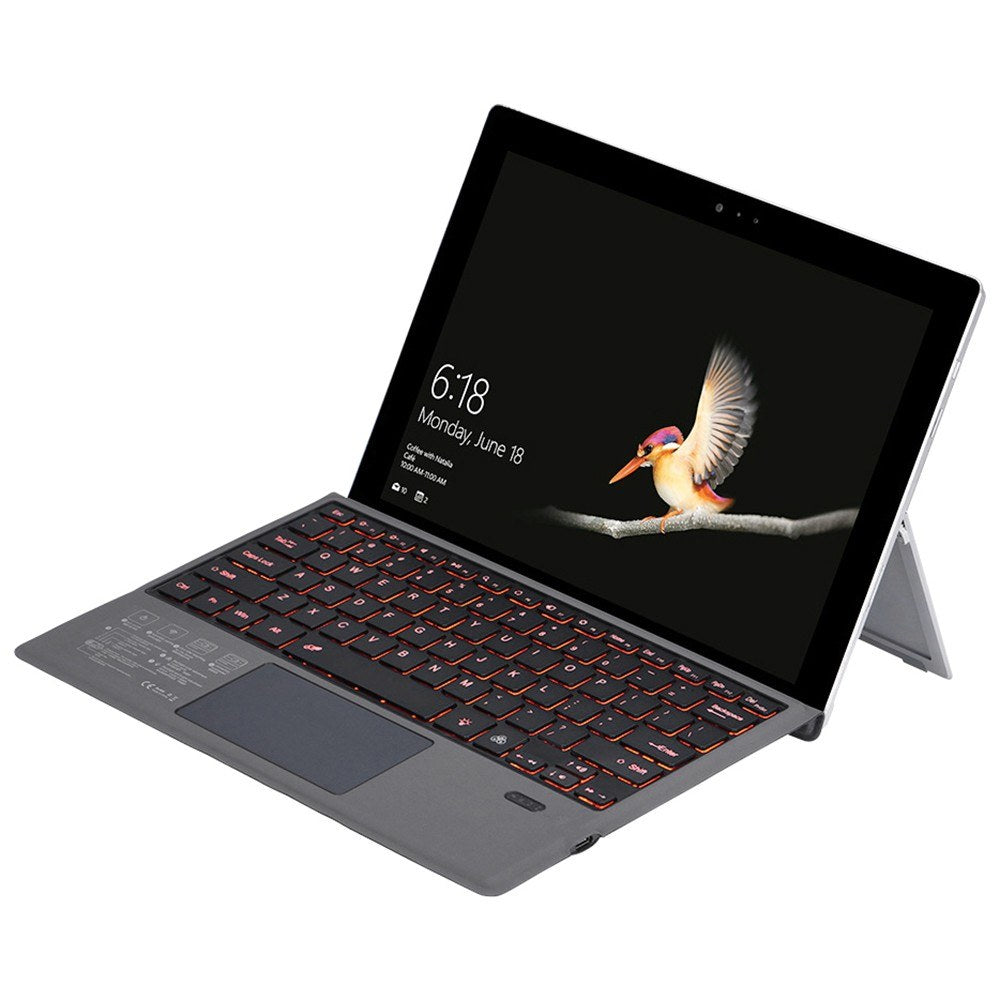 Ultra-Thin Wireless Bluetooth Keyboard with Backlight & Large Touchpad for Surface Pro 3-7