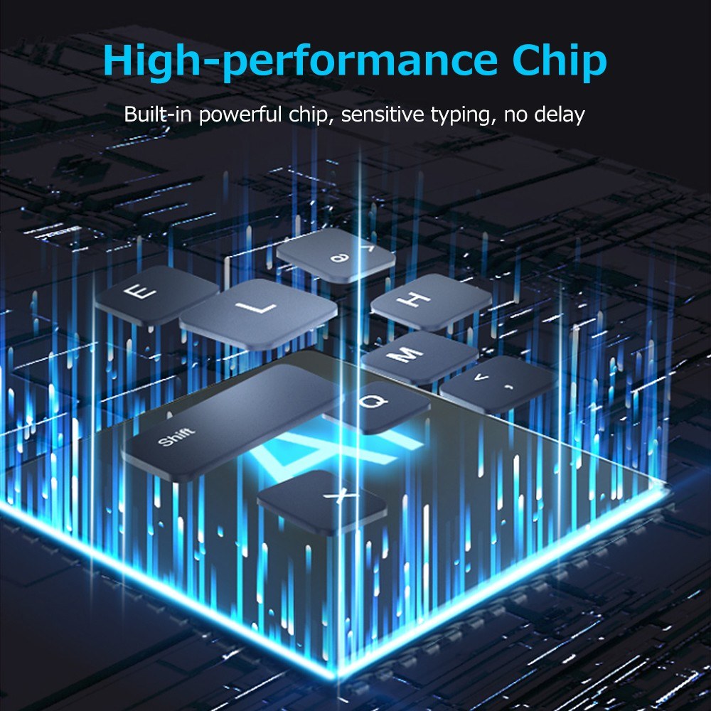 Ultra-Thin Wireless Bluetooth Keyboard with Backlight & Large Touchpad for Surface Pro 3-7
