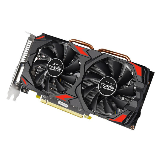 JINGSHA RX580 8GB GDDR5 Gaming Graphics Card, 256-bit, Dual Fans, 3*DP & HDMI Ports, 1257/1340MHz Core