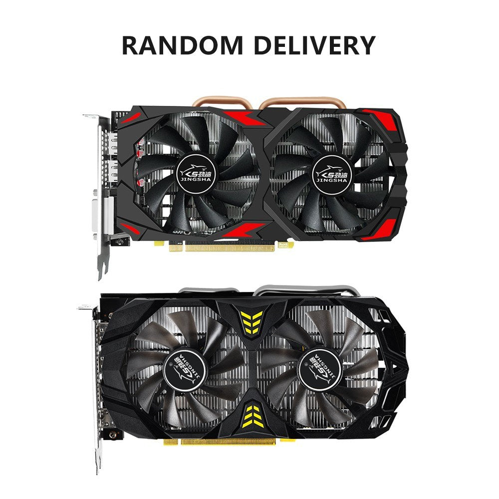 JINGSHA RX580 8GB GDDR5 Gaming Graphics Card, 256-bit, Dual Fans, 3*DP & HDMI Ports, 1257/1340MHz Core