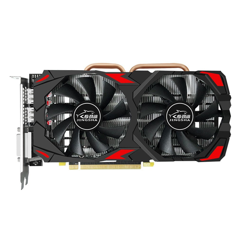 JINGSHA RX580 8GB GDDR5 Gaming Graphics Card, 256-bit, Dual Fans, 3*DP & HDMI Ports, 1257/1340MHz Core