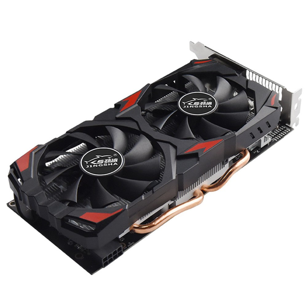 JINGSHA RX580 8GB GDDR5 Gaming Graphics Card, 256-bit, Dual Fans, 3*DP & HDMI Ports, 1257/1340MHz Core