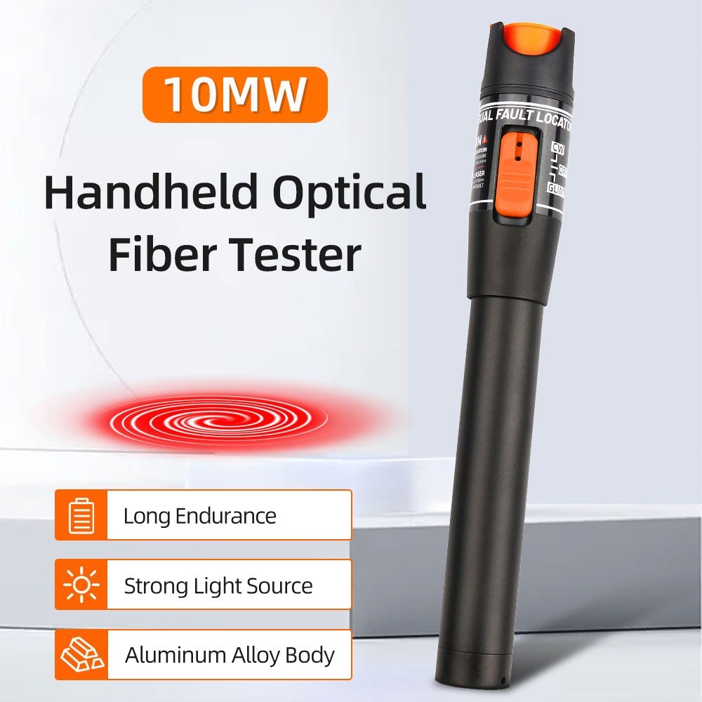 Portable 10mW Optical Fiber Tester Pen - Red Light Visual Fault Locator with 2.5mm FC/SC/ST Interface