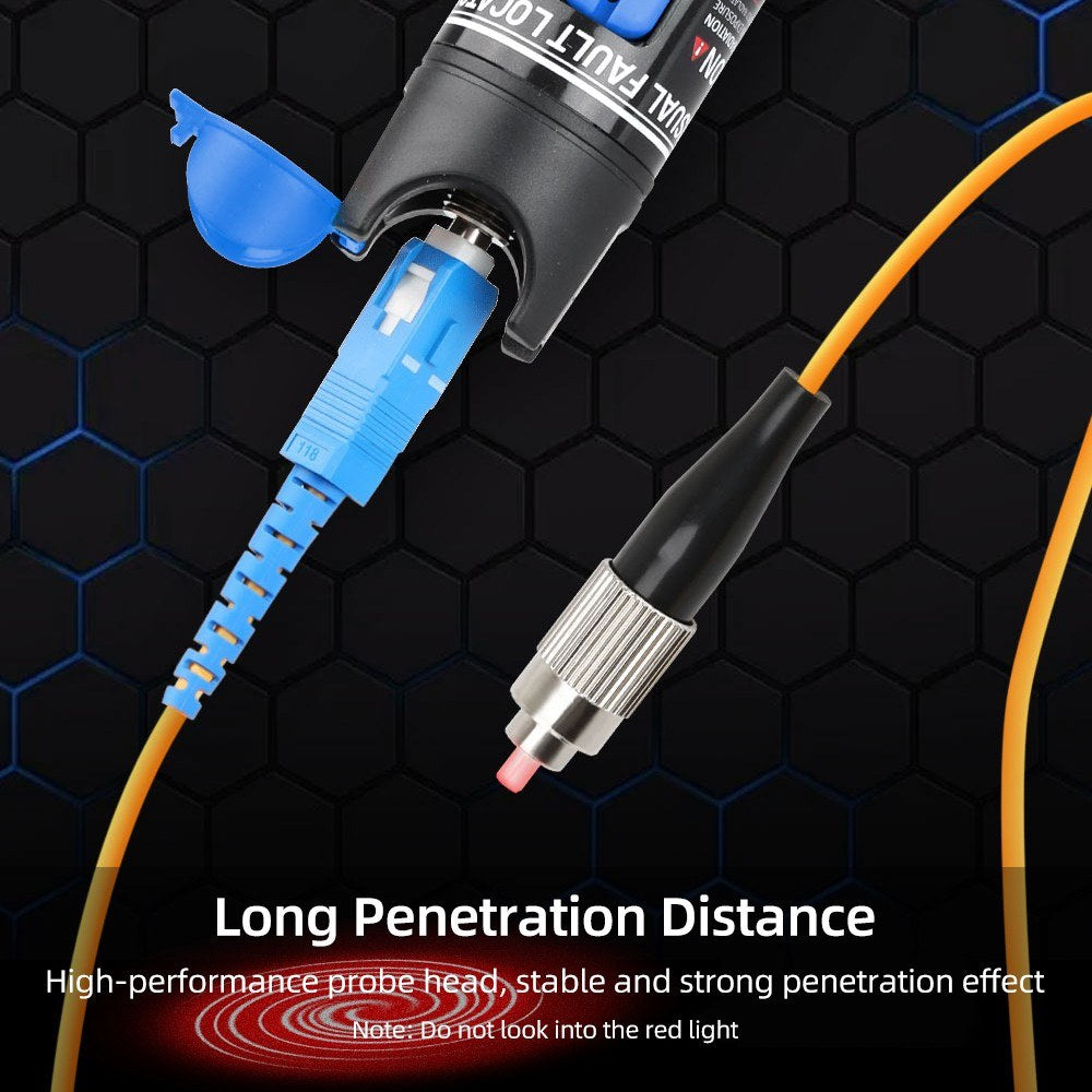 Portable 10mW Optical Fiber Tester Pen - Red Light Visual Fault Locator with 2.5mm FC/SC/ST Interface