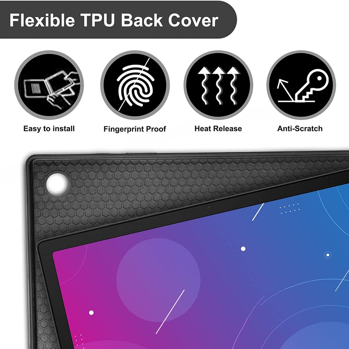 Samsung Galaxy Tab A8 10.5 Tablet Case with Bluetooth Keyboard, Pen Slot & Touchpad - Compatible with SM-X200/SM-X205/SM-X207