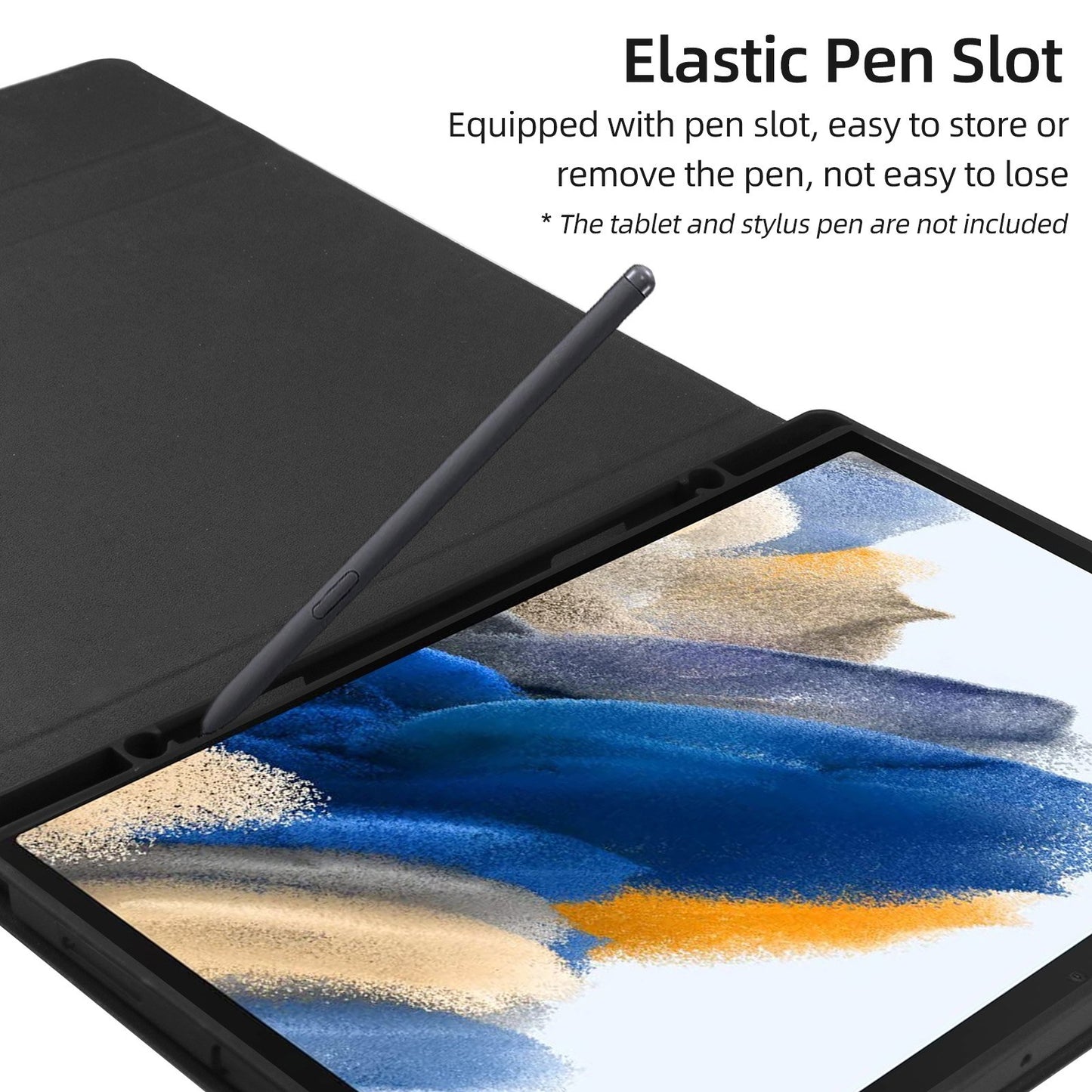 Samsung Galaxy Tab A8 10.5 Tablet Case with Bluetooth Keyboard, Pen Slot & Touchpad - Compatible with SM-X200/SM-X205/SM-X207