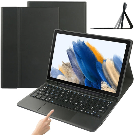 Samsung Galaxy Tab A8 10.5 Tablet Case with Bluetooth Keyboard, Pen Slot & Touchpad - Compatible with SM-X200/SM-X205/SM-X207