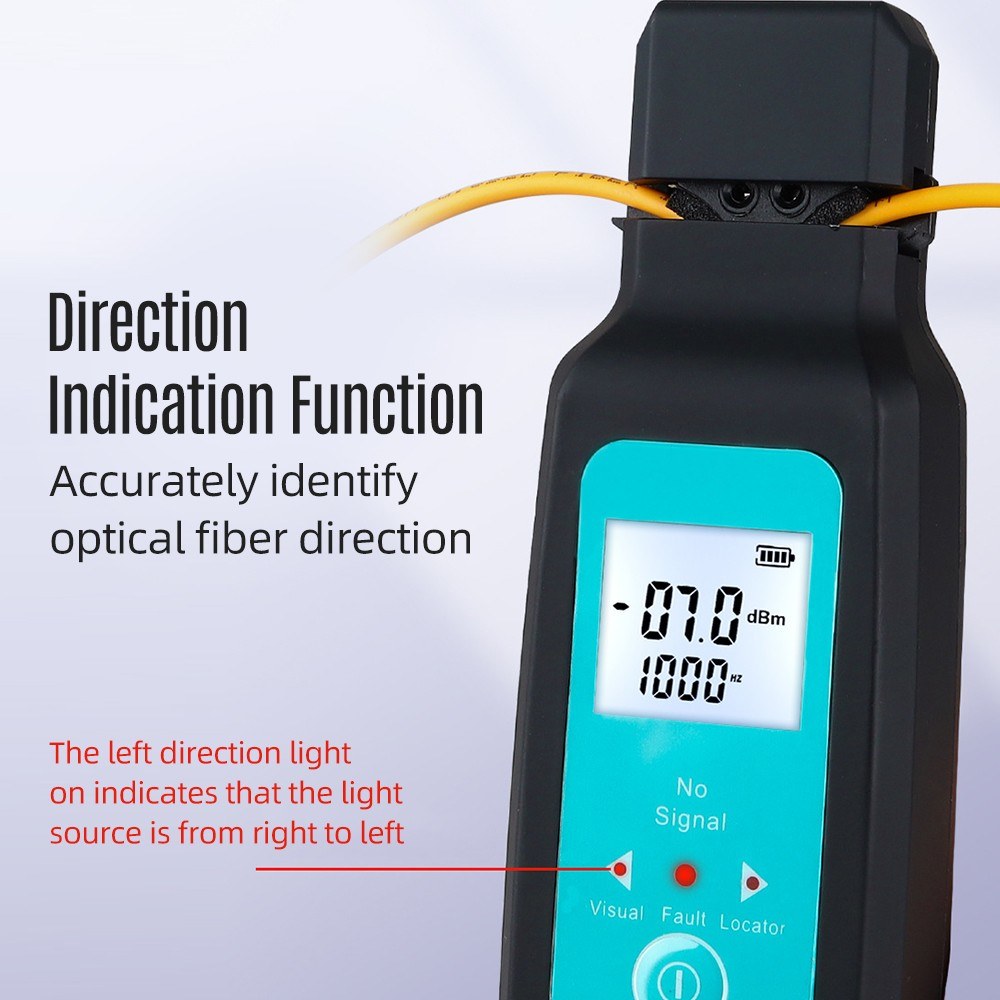 10mW Red Light Fiber Signal Identifier - 3 Frequencies & Direction Indication
