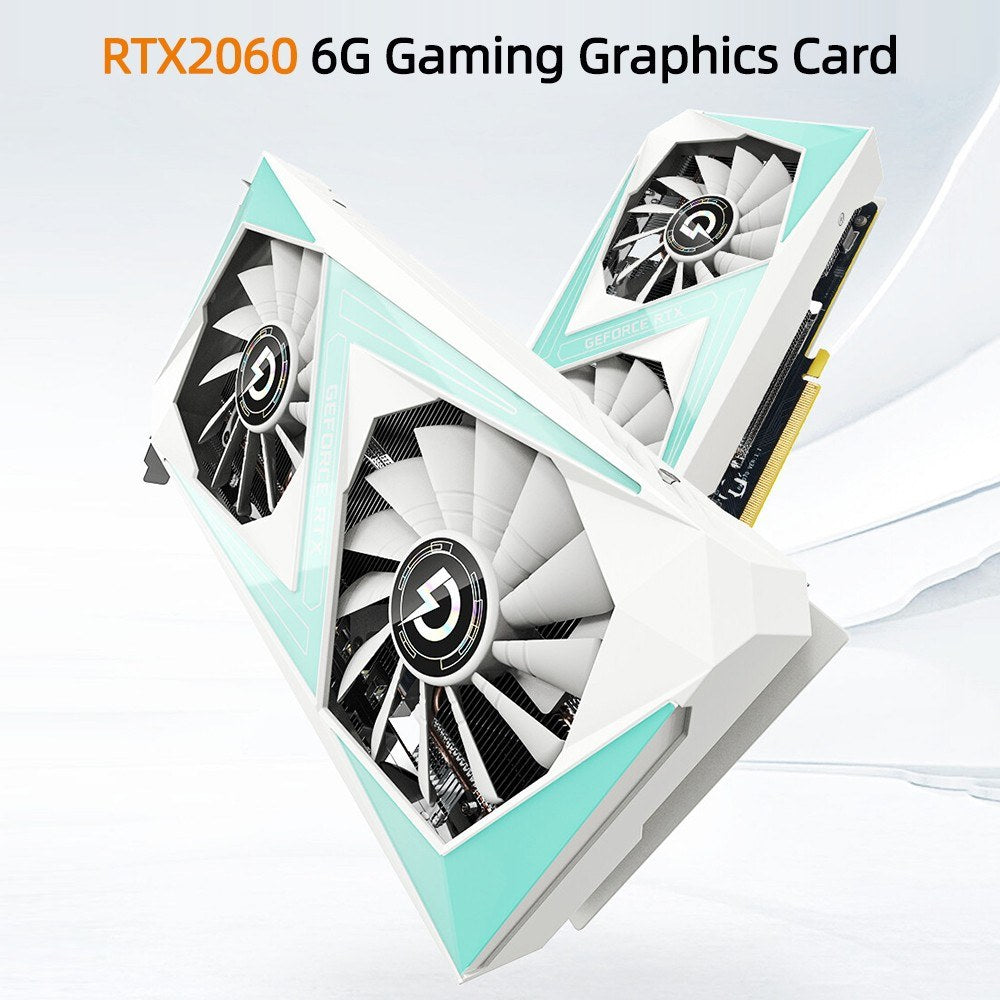 Peladn RTX 2060 6GB Gaming Graphics Card, GDDR6, 192-bit, 8K Support, 3x DP + HDMI Output