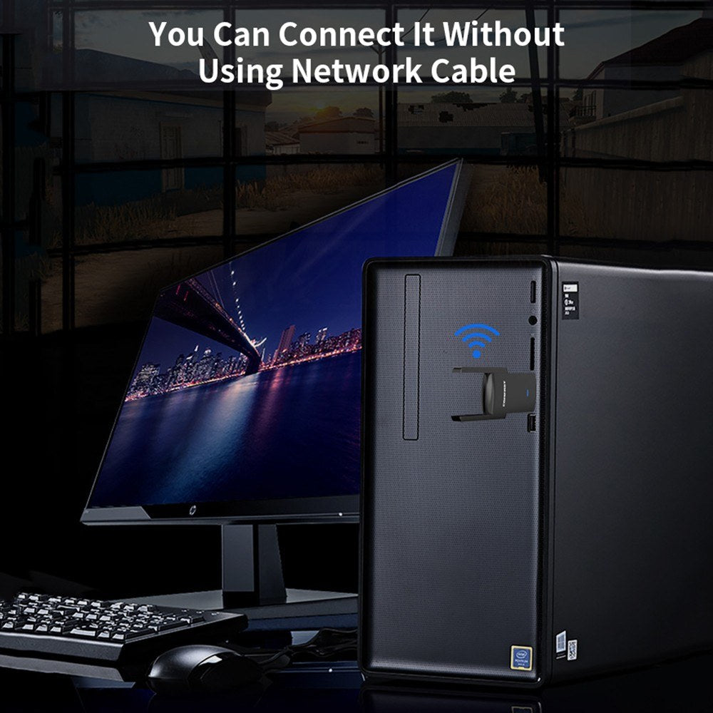 COMFAST CF-924AC Dual-Band 1300Mbps Gigabit USB WiFi Adapter - High-Speed, Stable, Low-Latency Wireless Network Card