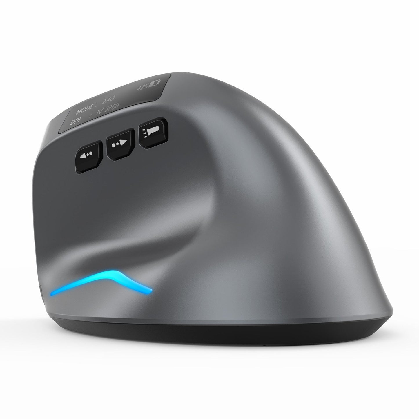 ZELOTES F-26C Silent Dual-Mode Wireless Mouse, Rechargeable with 2.4GHz & Bluetooth, Gray