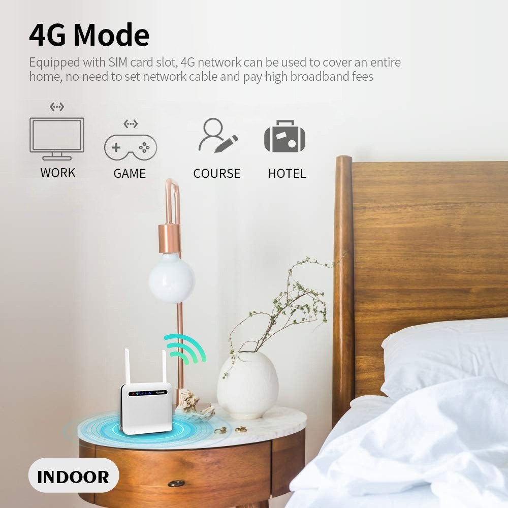 Industrial-Grade 300M Wireless Router CPE with EU Power Supply - 2.4G Single Band, Through-Wall, Portable (Europe & Africa)