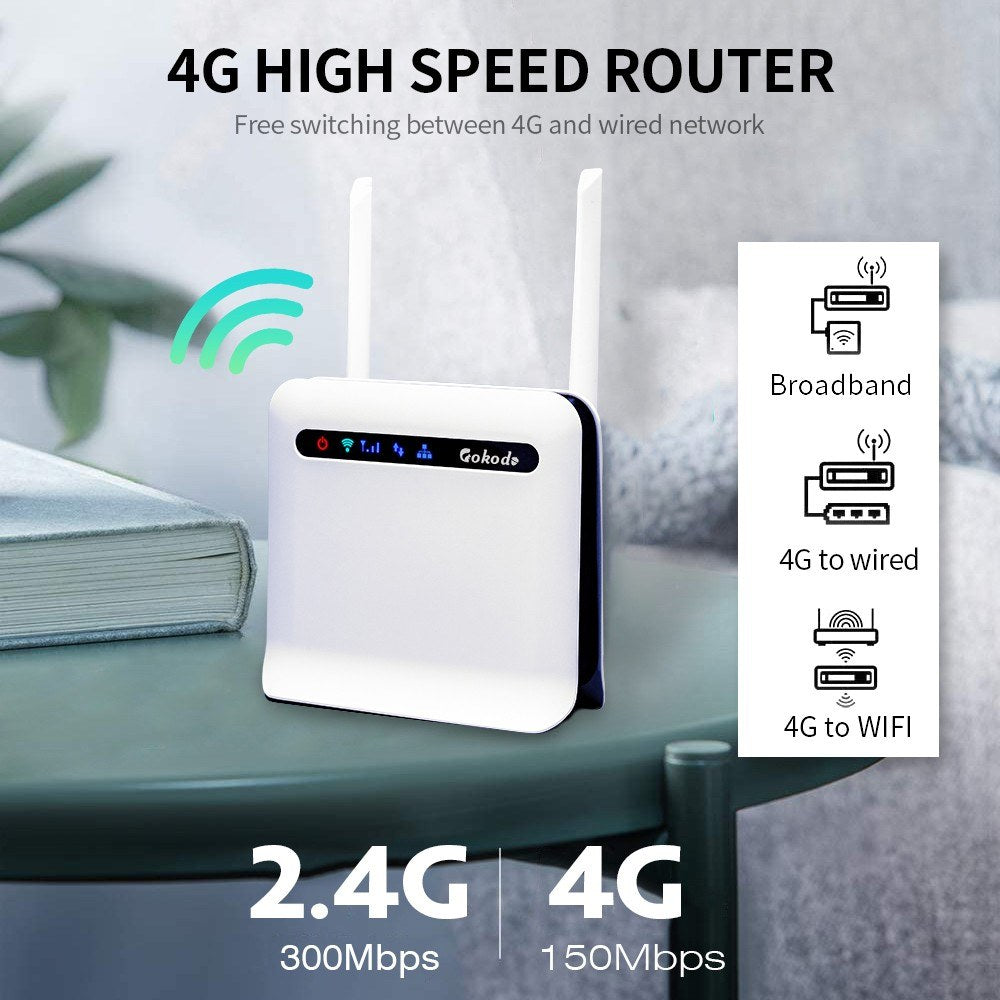 Industrial-Grade 300M Wireless Router CPE with EU Power Supply - 2.4G Single Band, Through-Wall, Portable (Europe & Africa)