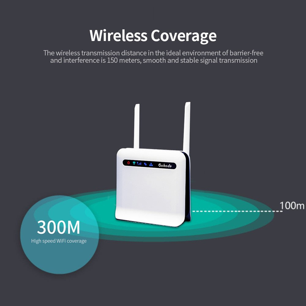 Industrial-Grade 300M Wireless Router CPE with EU Power Supply - 2.4G Single Band, Through-Wall, Portable (Europe & Africa)
