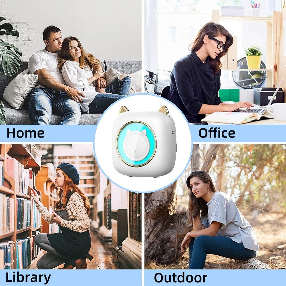 Portable Mini Thermal Printer with Bluetooth Connection & Assorted Paper and Marker Set