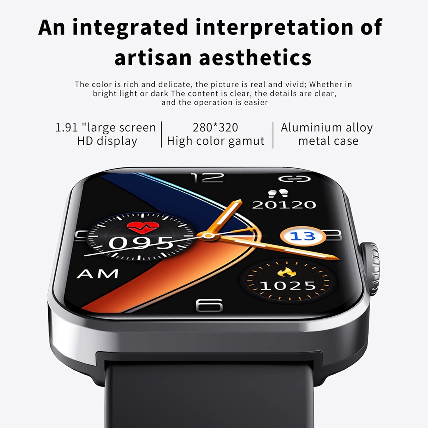 F57L 1.9-inch Touchscreen Smart Watch BT5.1 Fitness Tracker, IP67 Waterproof, Compatible with Android & iOS