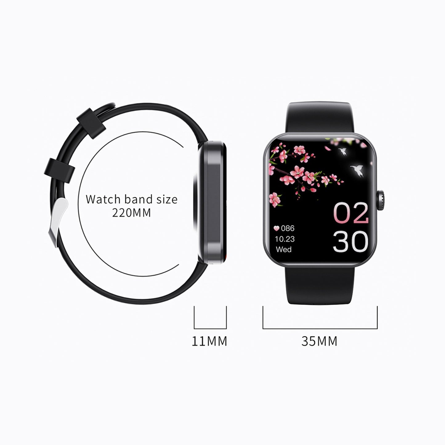 F57L 1.9-inch Touchscreen Smart Watch BT5.1 Fitness Tracker, IP67 Waterproof, Compatible with Android & iOS