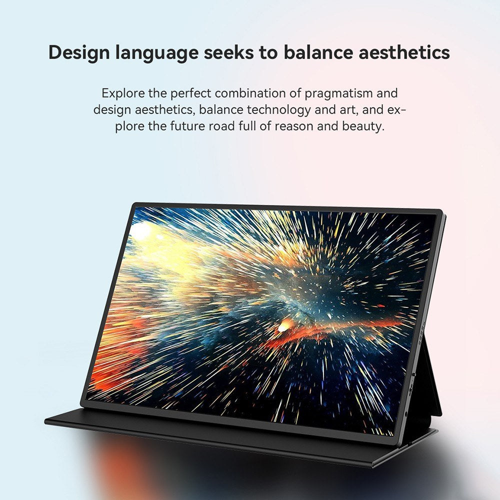 Portable 18.5 IPS Monitor, 1080P FHD, 178° Viewing, 60Hz, Type-C/HD/3.5mm Ports - Compatible with Laptops, MacBooks, Tablets, Phones