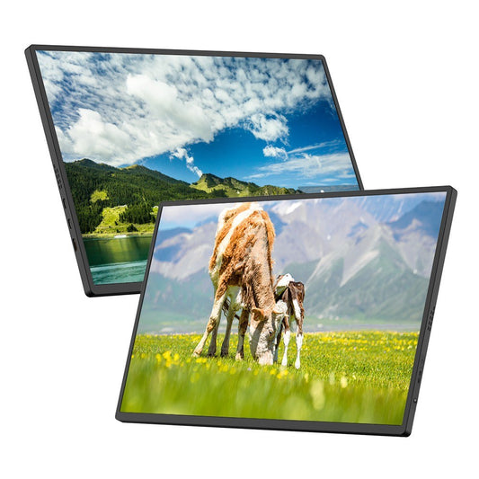 Portable 18.5 IPS Monitor, 1080P FHD, 178° Viewing, 60Hz, Type-C/HD/3.5mm Ports - Compatible with Laptops, MacBooks, Tablets, Phones