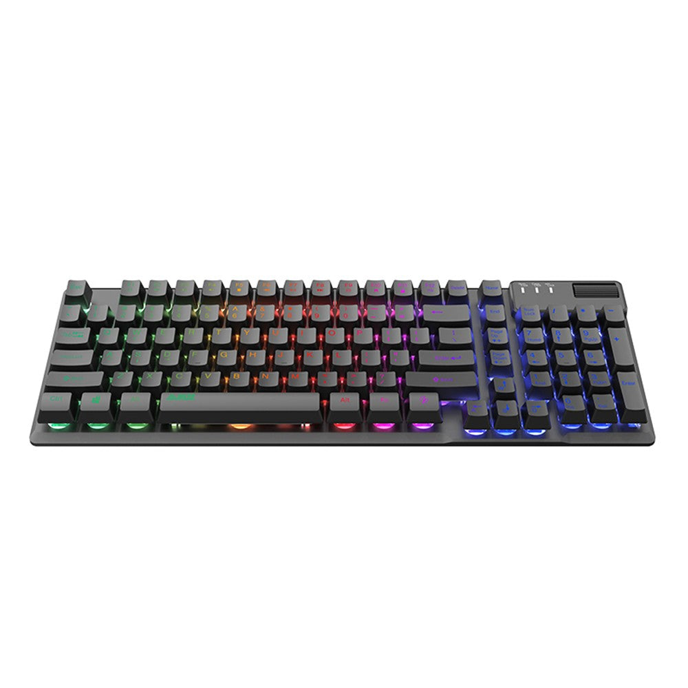AJAZZ AF981 RGB Wired Gaming Keyboard - Ergonomic Design, 19-Key Anti-Ghosting, Metal Base, Volume Control