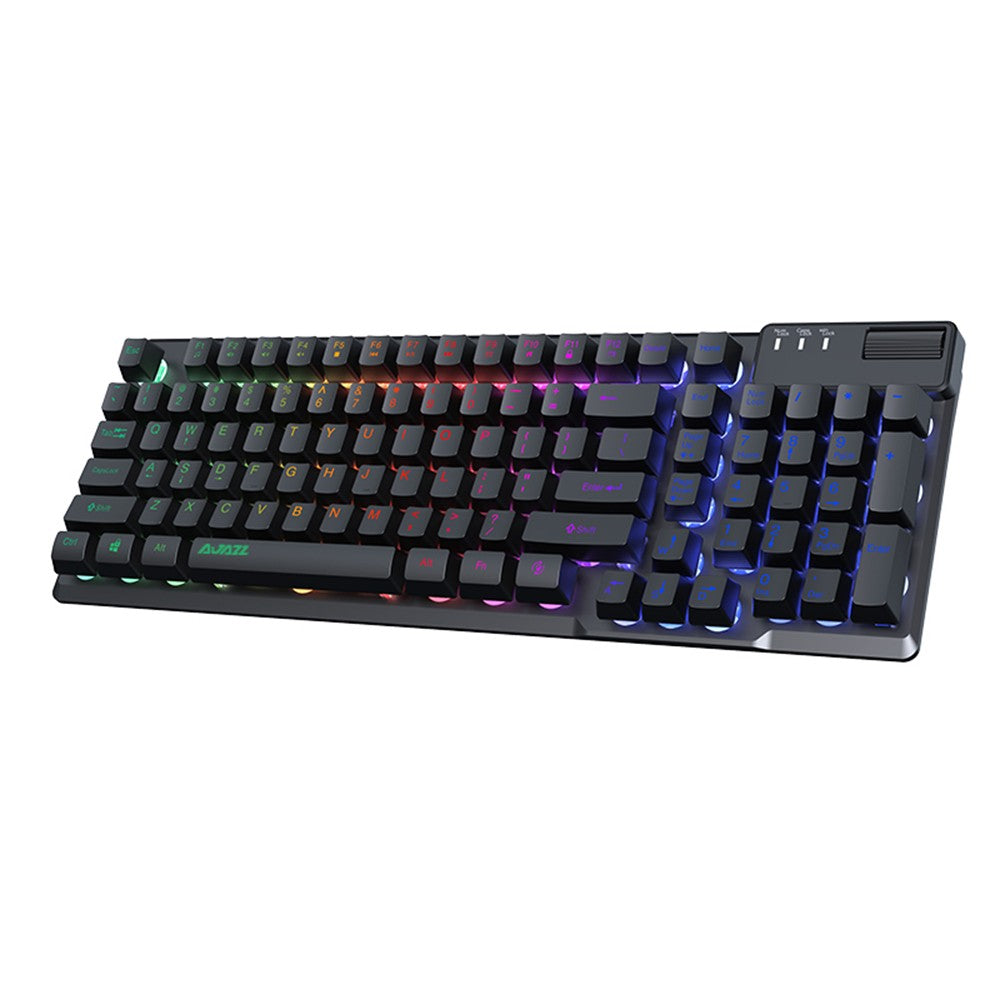 AJAZZ AF981 RGB Wired Gaming Keyboard - Ergonomic Design, 19-Key Anti-Ghosting, Metal Base, Volume Control