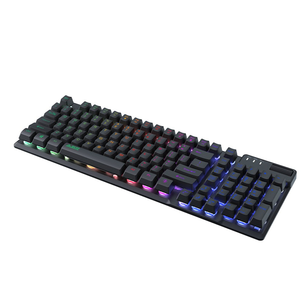 AJAZZ AF981 RGB Wired Gaming Keyboard - Ergonomic Design, 19-Key Anti-Ghosting, Metal Base, Volume Control