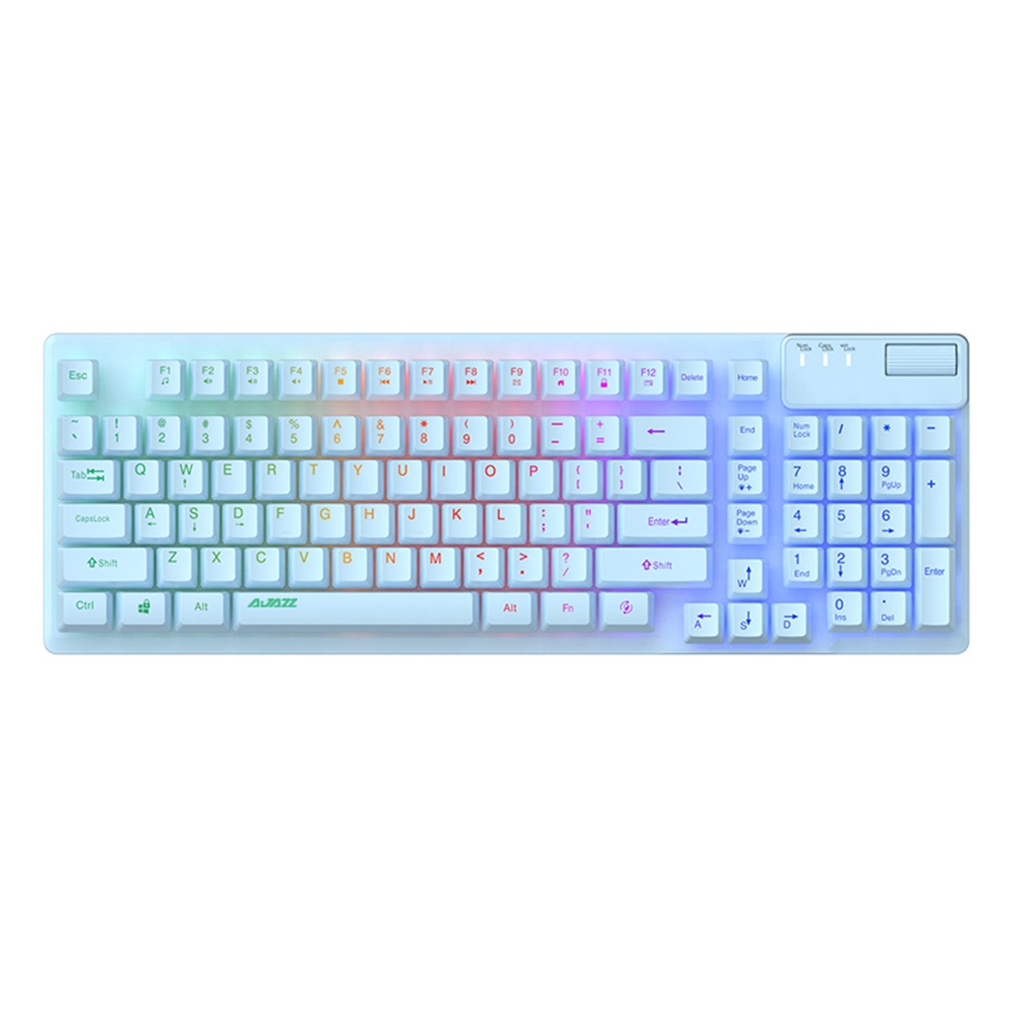 AJAZZ AF981 RGB Wired Gaming Keyboard - Ergonomic Design, 19-Key Anti-Ghosting, Metal Base, Volume Control