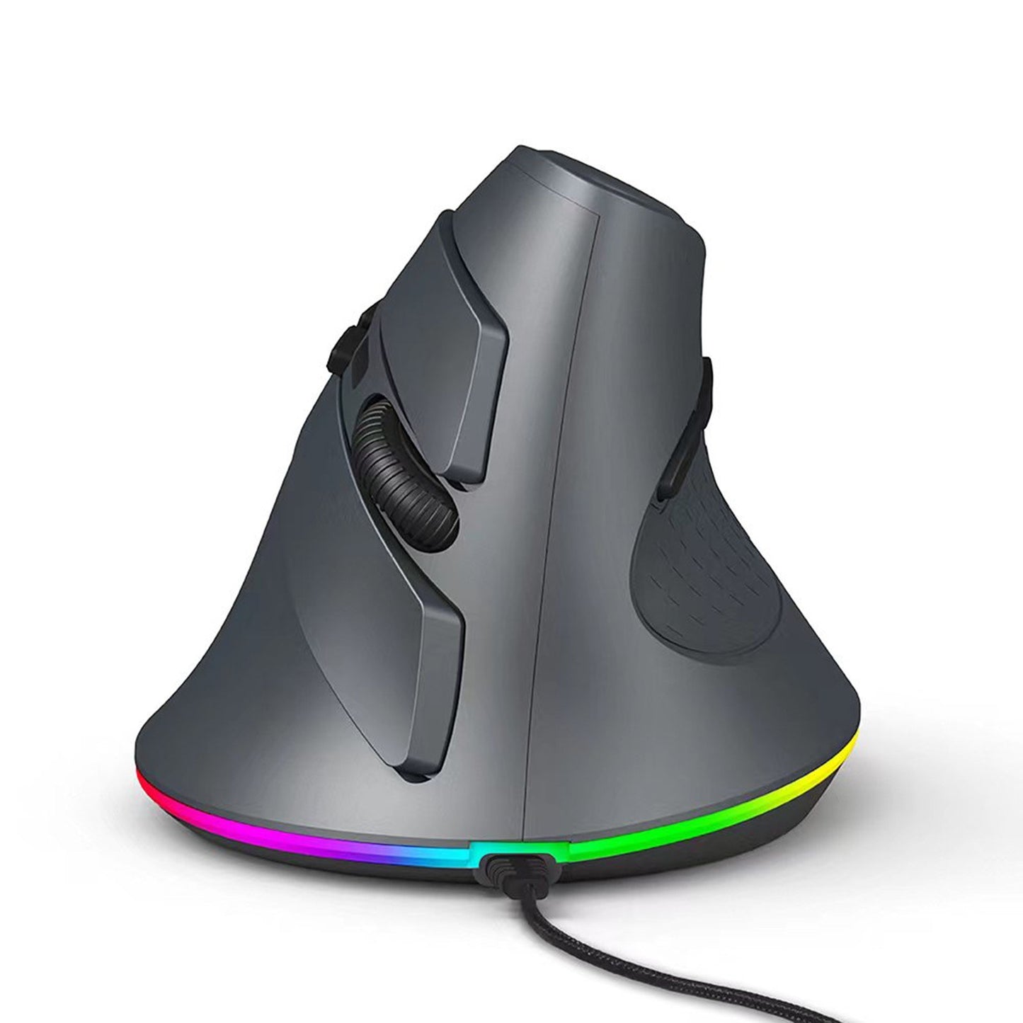 Ergonomic Vertical Wireless Gaming Mouse, Programmable with 2.4G & Bluetooth Connection