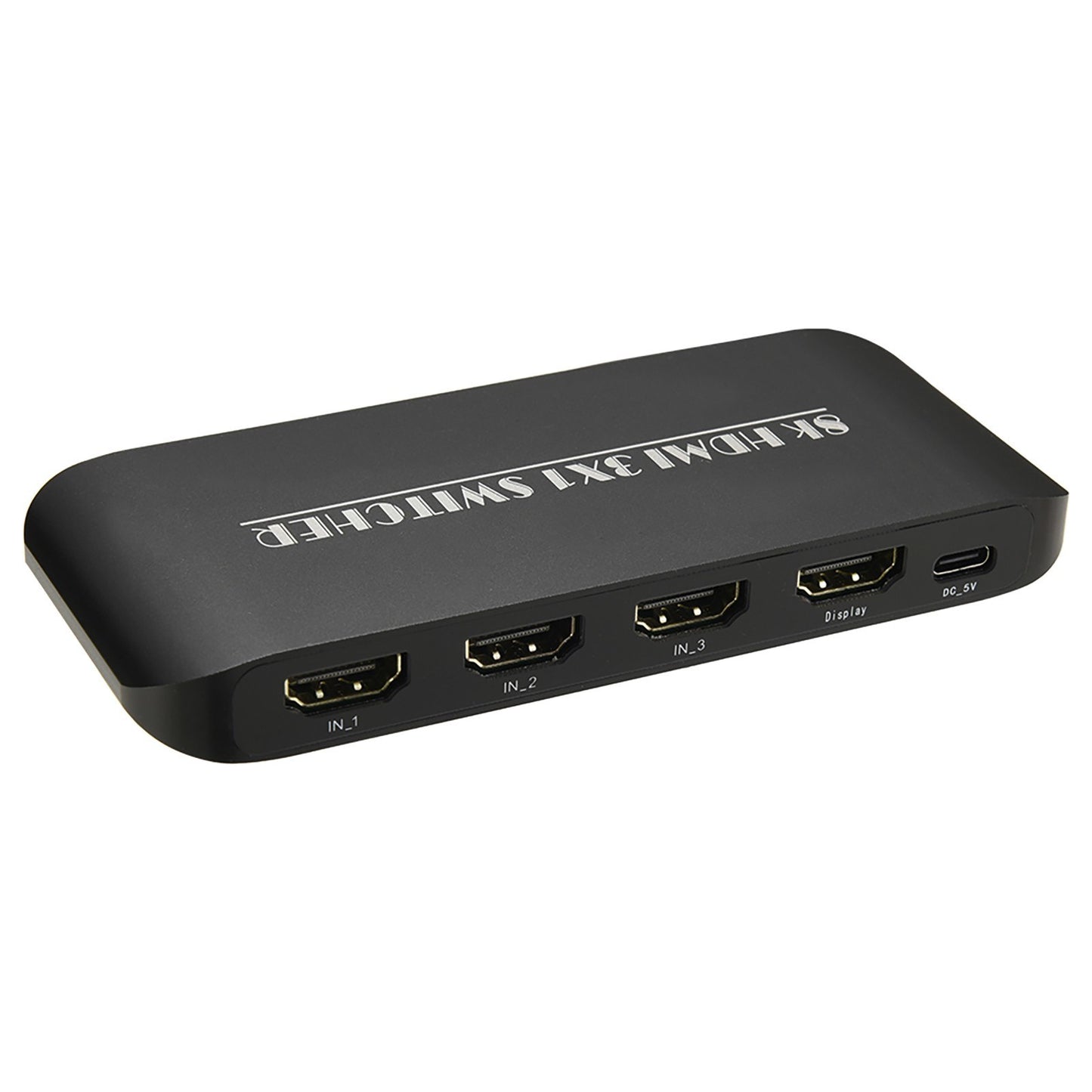 8K HDMI Switcher 3 in 1 Out, HDMI 2.1, 3-Port with IR Remote, Supports 8K 60Hz, 4K 120Hz, HDCP 2.3 for Xbox, PS4, PS5, UHD TV, Monitor, Projector - Includes Wired Desktop Controller