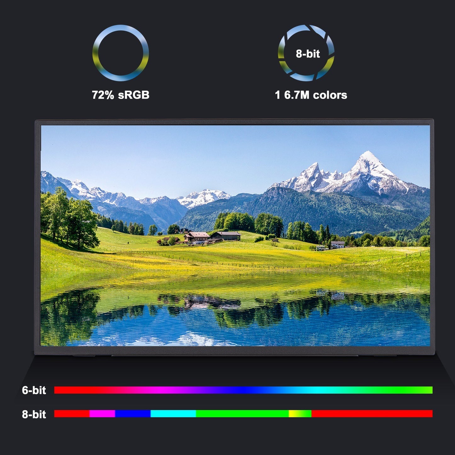 18.5 FHD 100Hz Gaming Monitor for Laptop, MacBook, Surface, PC, PS4/PS5, Xbox with Stand