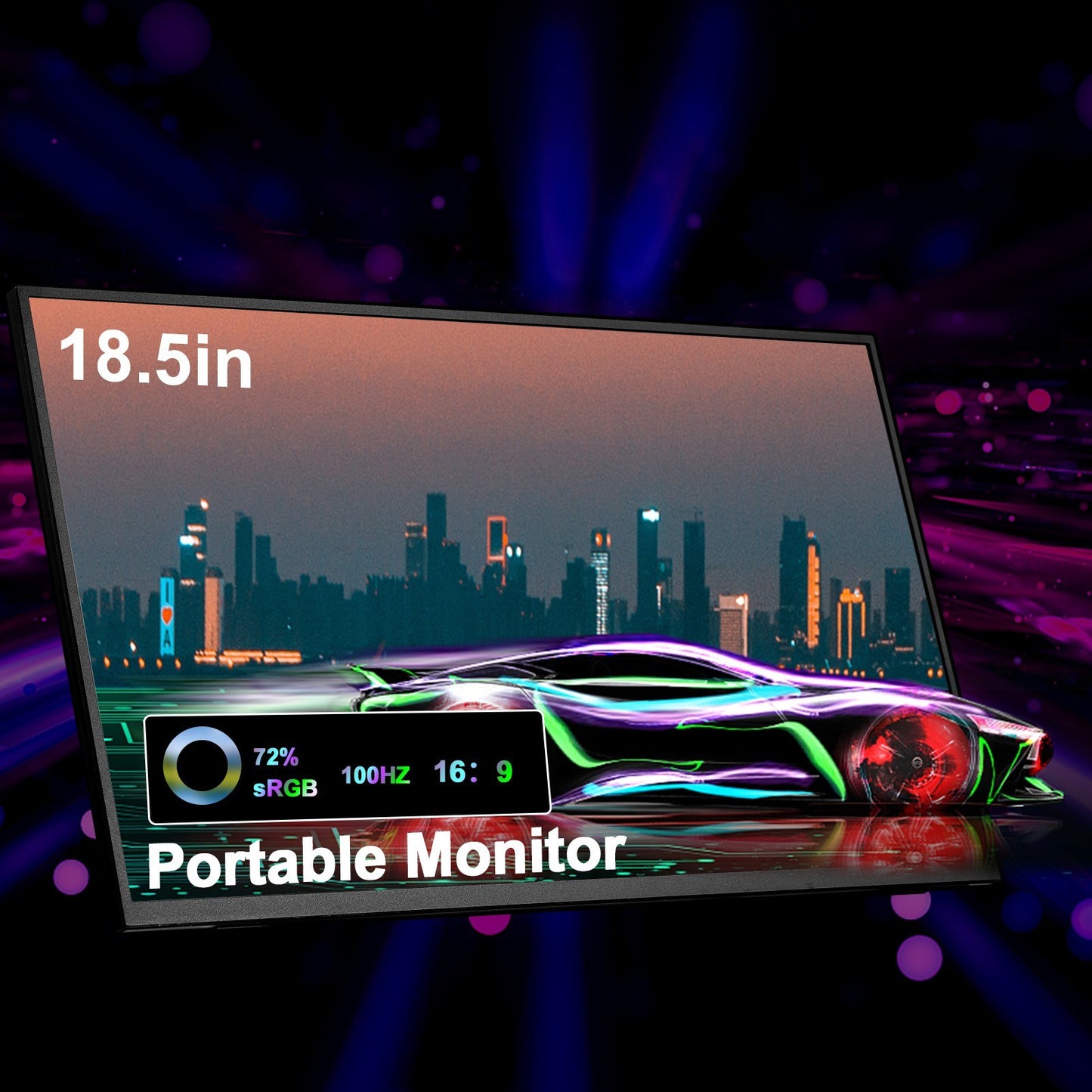18.5 FHD 100Hz Gaming Monitor for Laptop, MacBook, Surface, PC, PS4/PS5, Xbox with Stand